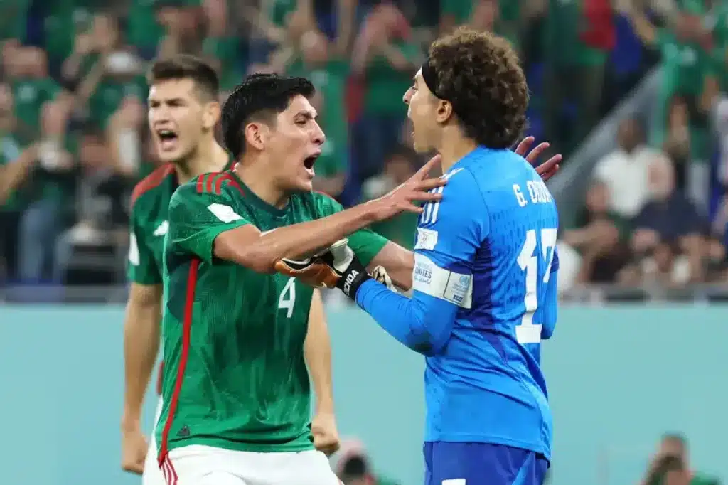 O capitão da seleção do México em uma partida contra a Polônia na Copa do Mundo do Qatar 2022.